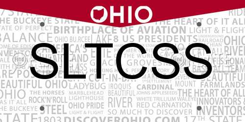 SLTCSS Ohio License Plate