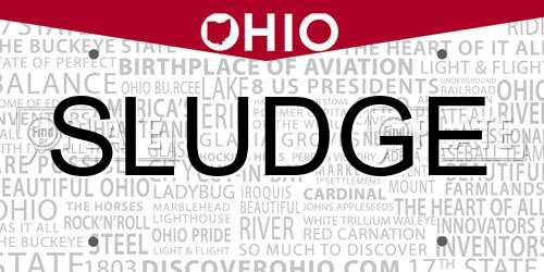 SLUDGE Ohio License Plate