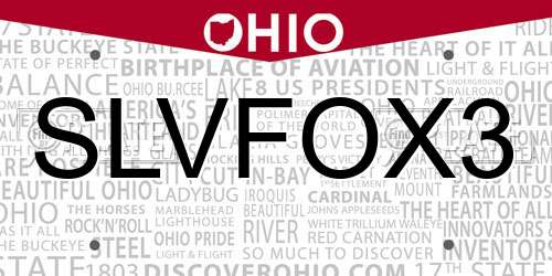 SLVFOX3 Ohio License Plate