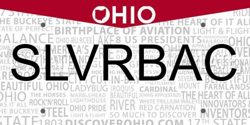 SLVRBAC Ohio License Plate