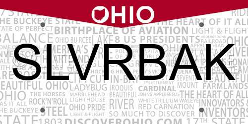 SLVRBAK Ohio License Plate