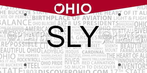 SLY Ohio License Plate