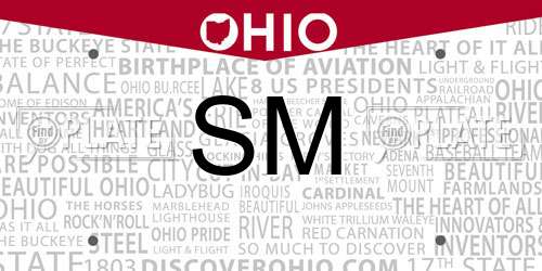 SM Ohio License Plate
