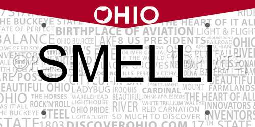 SMELLI Ohio License Plate
