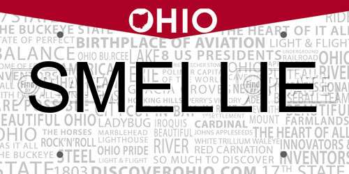 SMELLIE Ohio License Plate