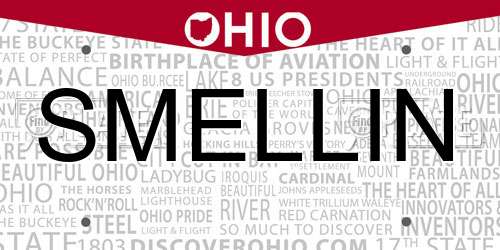 SMELLIN Ohio License Plate