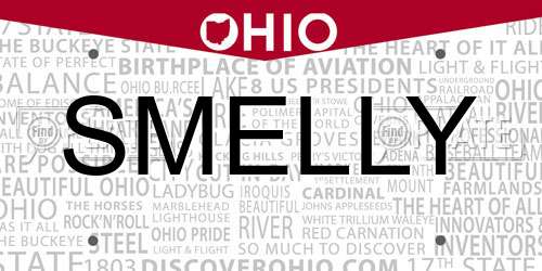 SMELLY Ohio License Plate