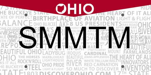 SMMTM Ohio License Plate