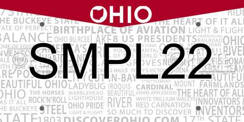 SMPL22 Ohio License Plate