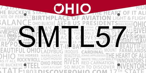 SMTL57 Ohio License Plate