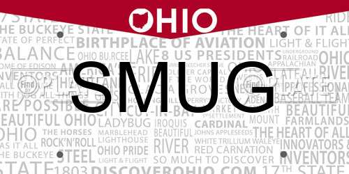 SMUG Ohio License Plate