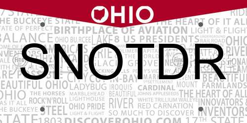 SNOTDR Ohio License Plate
