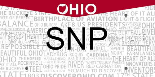 SNP Ohio License Plate