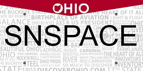 SNSPACE Ohio License Plate