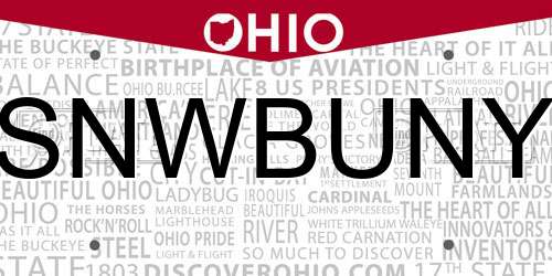 SNWBUNY Ohio License Plate