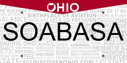 SOABASA Ohio License Plate