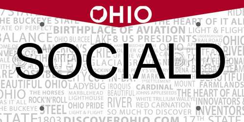SOCIALD Ohio License Plate