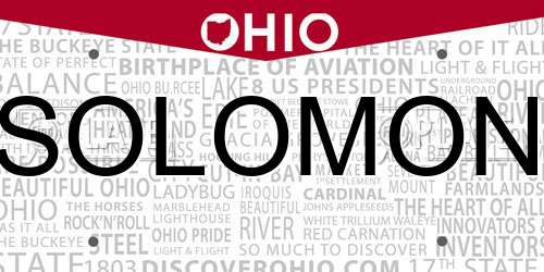 SOLOMON Ohio License Plate