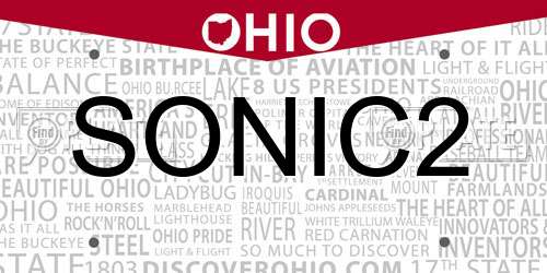 SONIC2 Ohio License Plate
