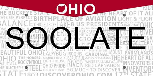 SOOLATE Ohio License Plate