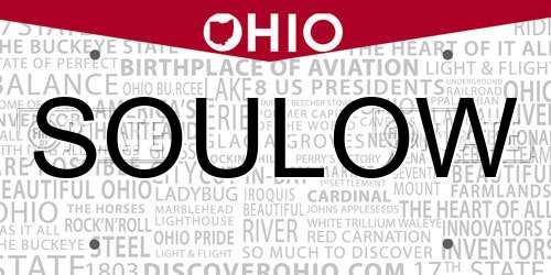 SOULOW Ohio License Plate