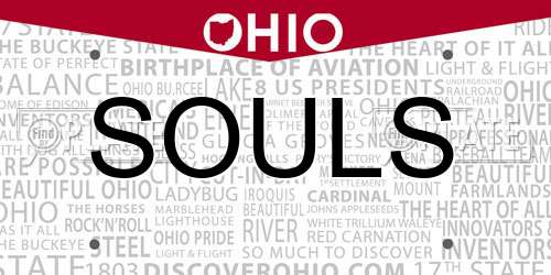 SOULS Ohio License Plate