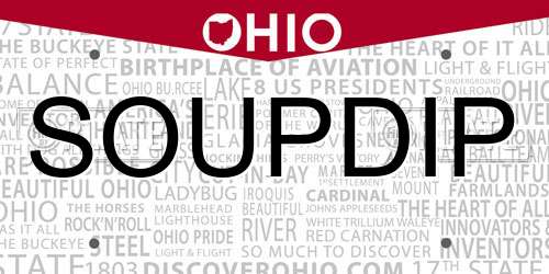 SOUPDIP Ohio License Plate