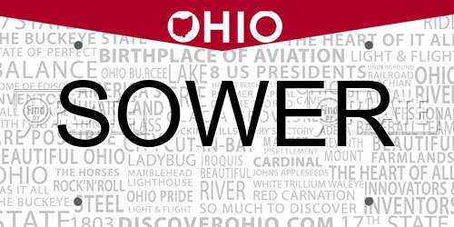 SOWER Ohio License Plate