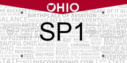 SP1 Ohio License Plate