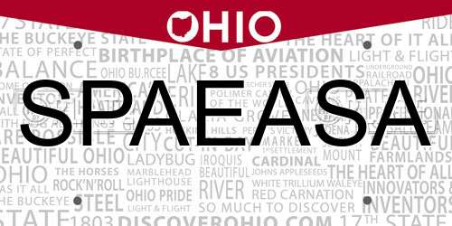 SPAEASA Ohio License Plate