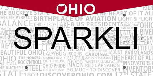SPARKLI Ohio License Plate