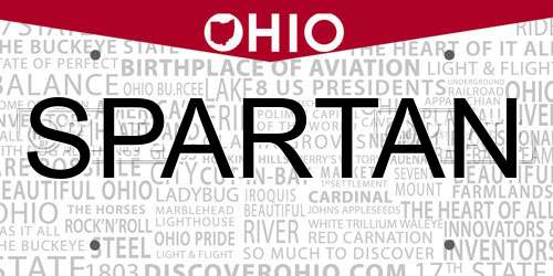 SPARTAN Ohio License Plate