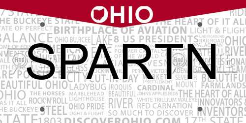 SPARTN Ohio License Plate
