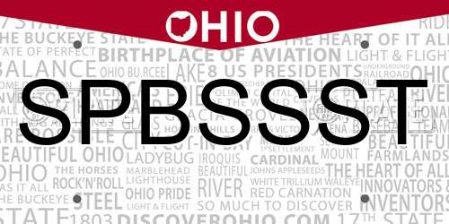 SPBSSST Ohio License Plate