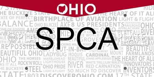 SPCA Ohio License Plate