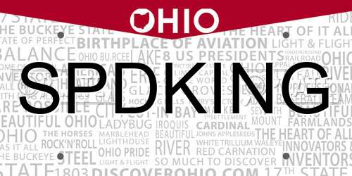 SPDKING Ohio License Plate