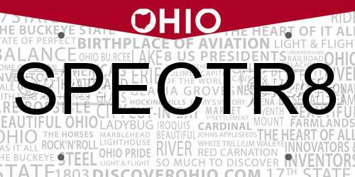 SPECTR8 Ohio License Plate