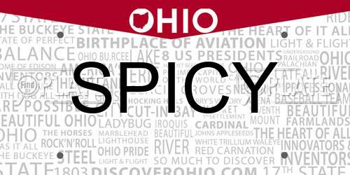 SPICY Ohio License Plate