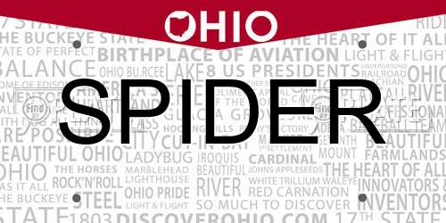SPIDER Ohio License Plate