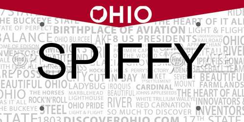 SPIFFY Ohio License Plate