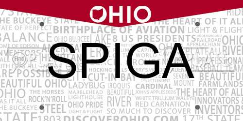 SPIGA Ohio License Plate