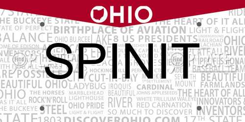 SPINIT Ohio License Plate