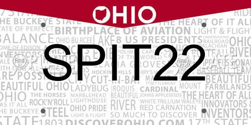 SPIT22 Ohio License Plate
