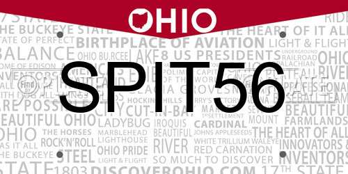 SPIT56 Ohio License Plate