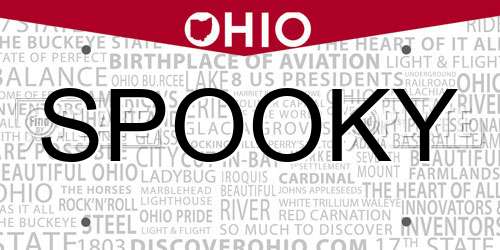 SPOOKY Ohio License Plate