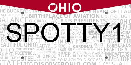 SPOTTY1 Ohio License Plate