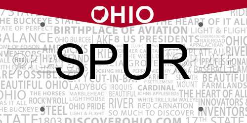 SPUR Ohio License Plate