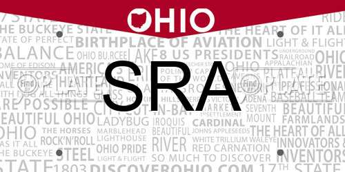 SRA Ohio License Plate