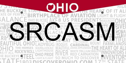 SRCASM Ohio License Plate