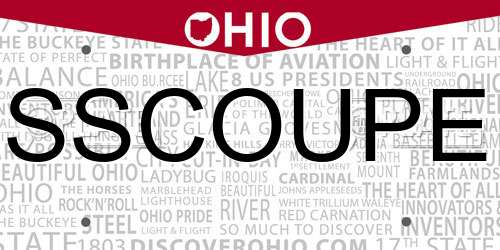 SSCOUPE Ohio License Plate